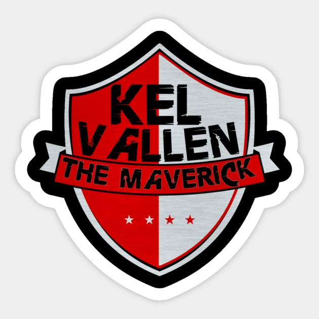 "The Maverick" Kel Vallen Sticker by LotoGraves